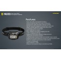 Επαναφορτιζόμενος Φακός Κεφαλής LED Nitecore NU33