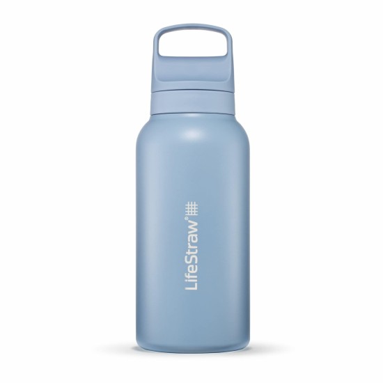 Ανοξείδωτο Παγούρι με Φίλτρο Νερού LifeStraw Go Steel 1000ml Ιcelandic Βlue | www.lightgear.gr