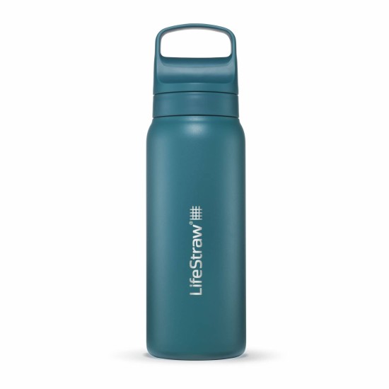 Ανοξείδωτο Παγούρι με Φίλτρο Νερού LifeStraw Go Steel 700ml Laguna Teal | www.lightgear.gr