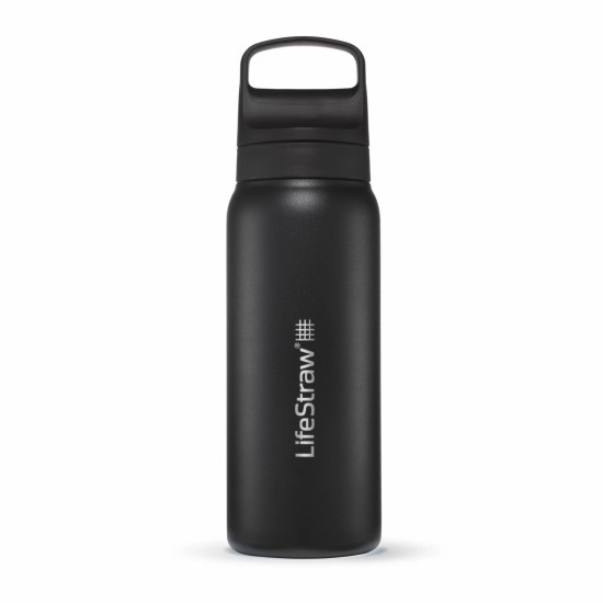 Ανοξείδωτο Παγούρι με Φίλτρο Νερού LifeStraw Go Steel 700ml Nordic Noir | www.lightgear.gr