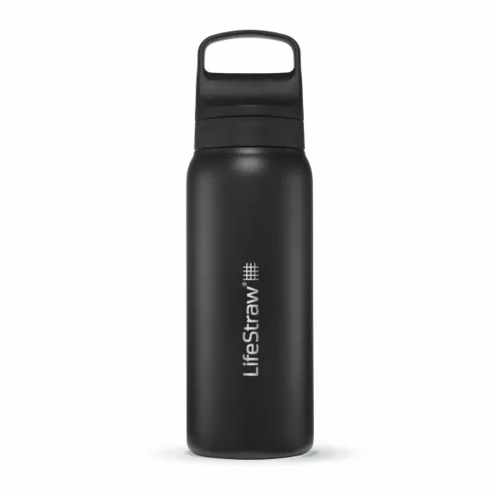 Ανοξείδωτο Παγούρι με Φίλτρο Νερού LifeStraw Go Steel 700ml Nordic Noir | www.lightgear.gr