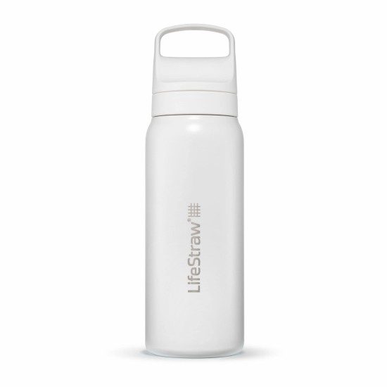 Ανοξείδωτο Παγούρι με Φίλτρο Νερού LifeStraw Go Steel 700ml Polar White | www.lightgear.gr