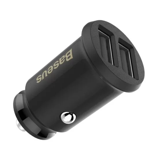 Φορτιστής Αυτοκινήτου Baseus Grain Mini Charger 2x USB-A 3.1A (CCALL-ML01) | www.lightgear.gr