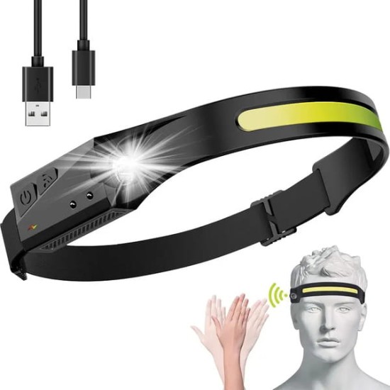 Φακός Κεφαλής LED Αδιάβροχος IPX4 Motion Sensor USB-C 350lm | www.lightgear.gr