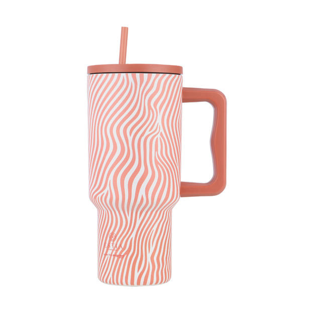 Ανοξείδωτο Θερμός Estia Straw Tumbler XL Save The Aegean 900ml Soft Ripple | Estia Home Art