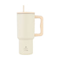 Ανοξείδωτο Θερμός Estia Straw Tumbler XL Save The Aegean 900ml Lily White | Estia Home Art
