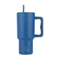 Ανοξείδωτο Θερμός Estia Straw Tumbler XL Save The Aegean 900ml Denim Blue | Estia Home Art
