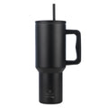 Ανοξείδωτο Θερμός Estia Straw Tumbler XL Save The Aegean 1200ml Midnight Black | Estia Home Art