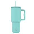 Ανοξείδωτο Θερμός Estia Straw Tumbler XL Save The Aegean 1200ml Bermuda Green | Estia Home Art