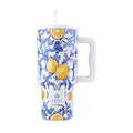 Ανοξείδωτο Θερμός Estia Straw Tumbler XL Save The Aegean 900ml Amalfi Coast | Estia Home Art