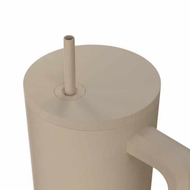 Ανοξείδωτο Θερμός Estia Straw Tumbler XL Save The Aegean 900ml Dune | Estia Home Art