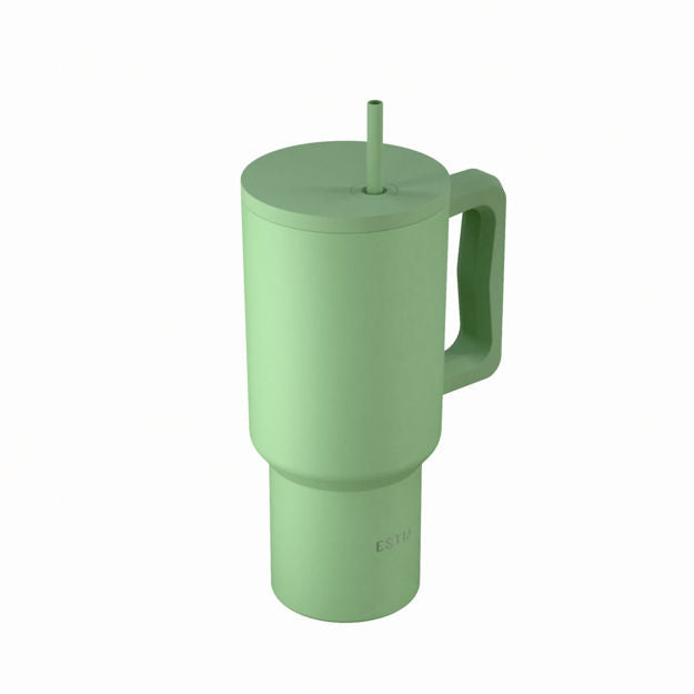 Ανοξείδωτο Θερμός Estia Straw Tumbler XL Save The Aegean 900ml Pine | Estia Home Art