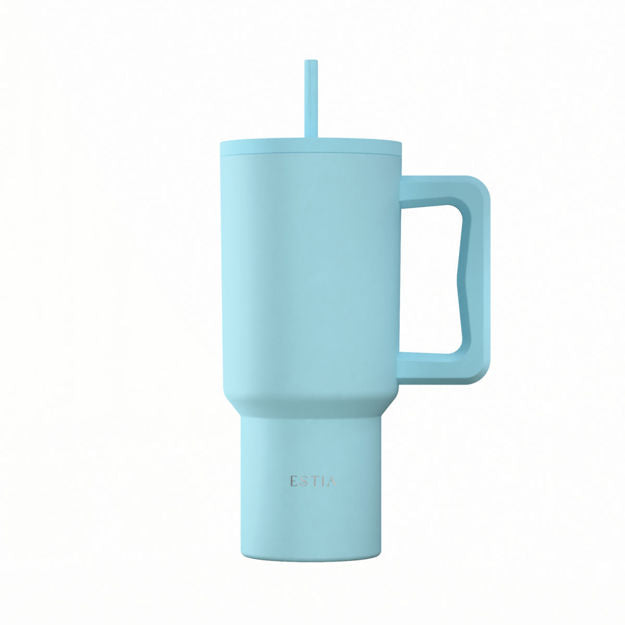 Ανοξείδωτο Θερμός Estia Straw Tumbler XL Save The Aegean 900ml Arctic | Estia Home Art