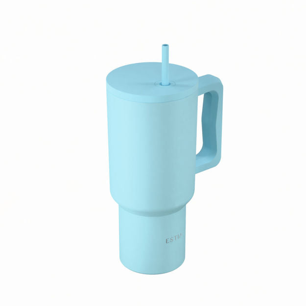 Ανοξείδωτο Θερμός Estia Straw Tumbler XL Save The Aegean 900ml Arctic | Estia Home Art