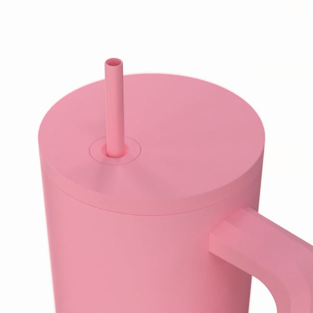 Ανοξείδωτο Θερμός Estia Straw Tumbler XL Save The Aegean 900ml Rose | Estia Home Art
