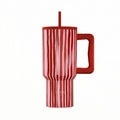 Ανοξείδωτο Θερμός Estia Straw Tumbler XL Save The Aegean 900ml Viva Stripe | Estia Home Art