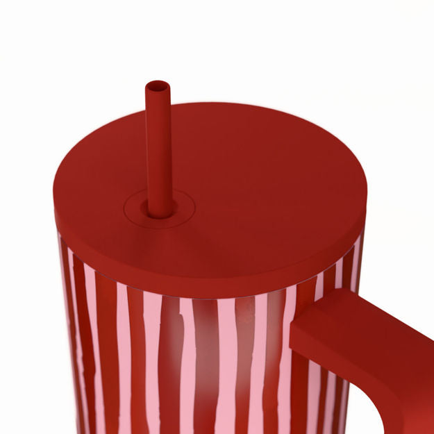 Ανοξείδωτο Θερμός Estia Straw Tumbler XL Save The Aegean 900ml Viva Stripe | Estia Home Art