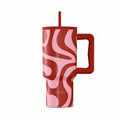 Ανοξείδωτο Θερμός Estia Straw Tumbler XL Save The Aegean 900ml Coral Waves | Estia Home Art