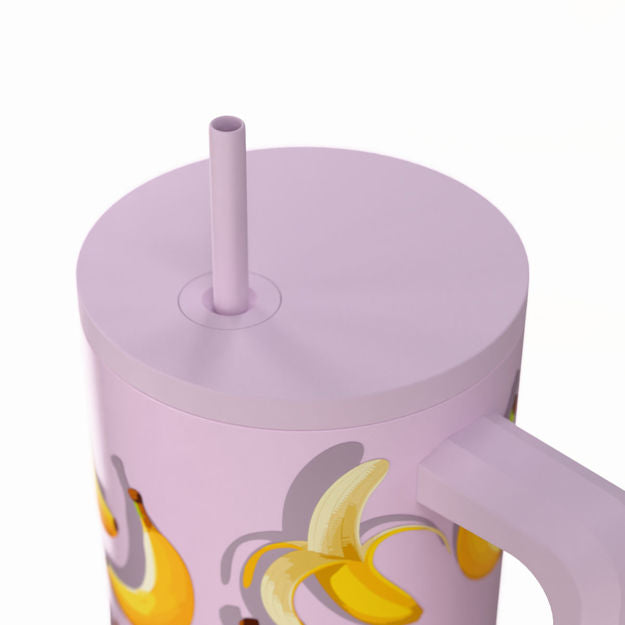 Ανοξείδωτο Θερμός Estia Straw Tumbler XL Save The Aegean 900ml Banana Mood | Estia Home Art