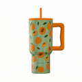 Ανοξείδωτο Θερμός Estia Straw Tumbler XL Save The Aegean 900ml Peach Garden | Estia Home Art