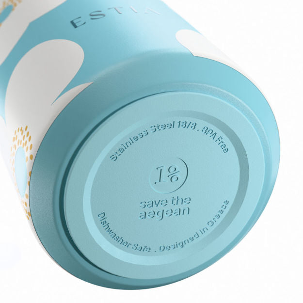 Θερμός Flow Save The Aegean 500ml Blue Daisy | Estia Home Art