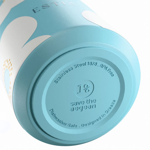 ΘΕΡΜΟΣ LENS SAVE THE AEGEAN 360ml BLUE DAISY | Estia Home Art