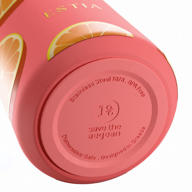 Θερμός Flow Save The Aegean 500ml Orange Pop | Estia Home Art