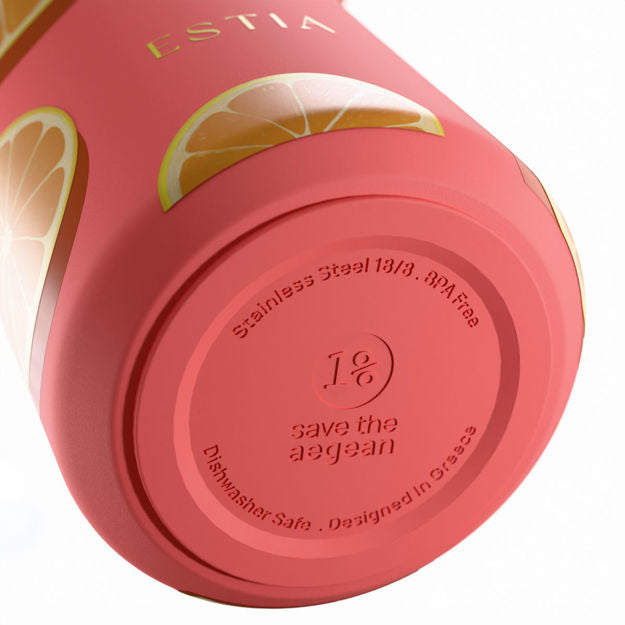 Θερμός Pulse Save The Aegean 500ml Orange Pop | Estia Home Art