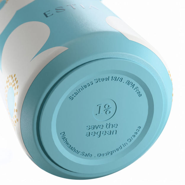 Θερμός Pulse Save The Aegean 500ml Blue Daisy | Estia Home Art