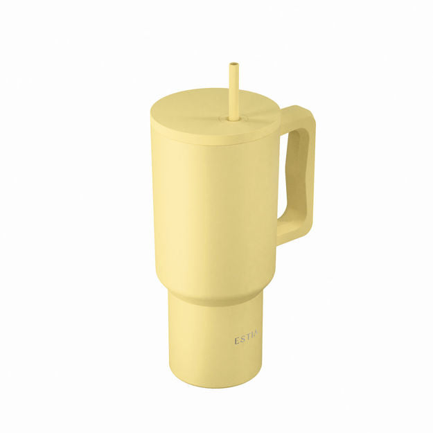 Ανοξείδωτο Θερμός Estia Straw Tumbler XL Save The Aegean 900ml Sunbeam | Estia Home Art