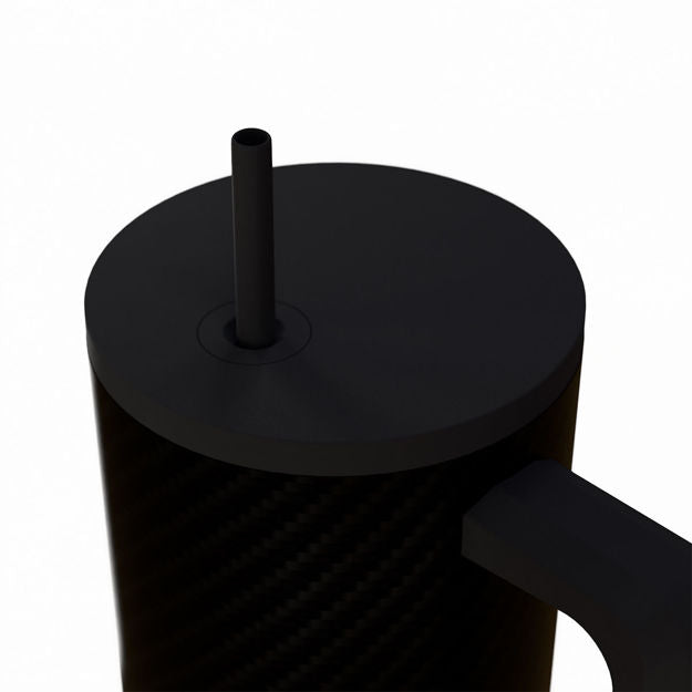 Ανοξείδωτο Θερμός Estia Straw Tumbler XL Save The Aegean 900ml Carbon Fibre | Estia Home Art