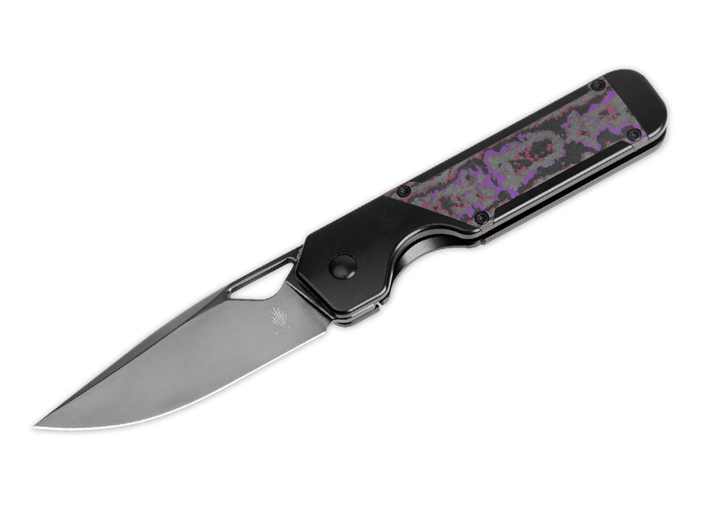Σουγιάς Kizer Militaw Titanium Fatcarbon Purple Haze | www.lightgear.gr