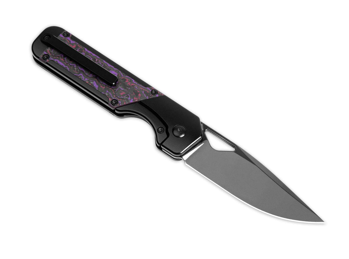 Σουγιάς Kizer Militaw Titanium Fatcarbon Purple Haze | www.lightgear.gr