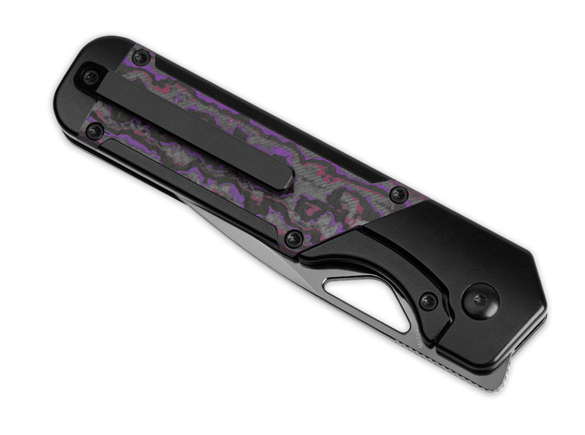 Σουγιάς Kizer Militaw Titanium Fatcarbon Purple Haze | www.lightgear.gr