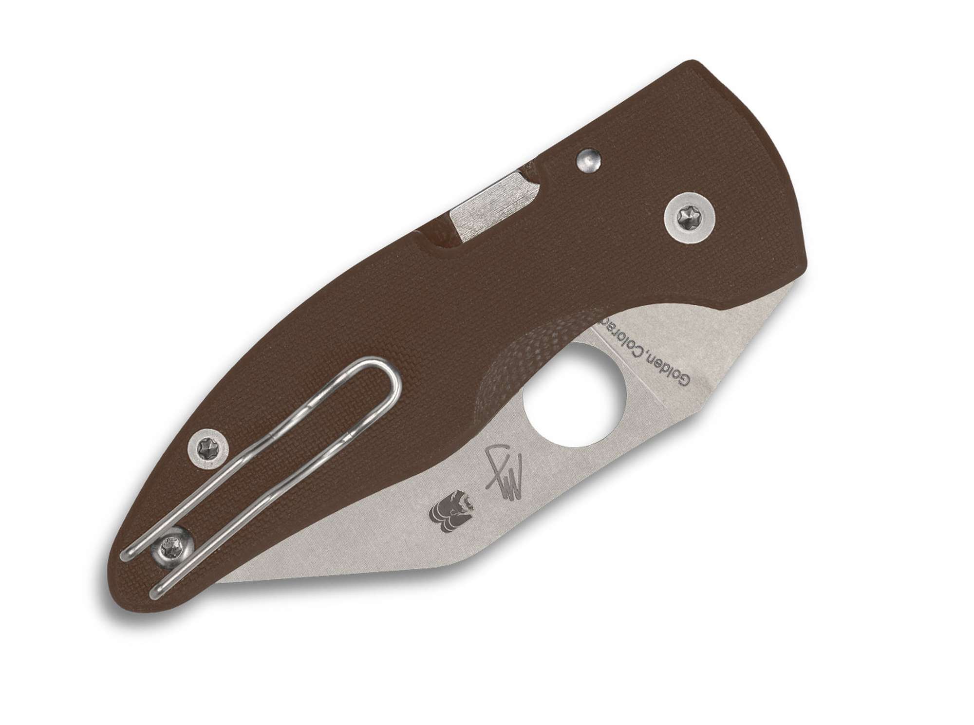 Σουγιάς Spyderco MicroJimbo Brown G10 CPM 15V PlainEdge Sprint Run | www.lightgear.gr