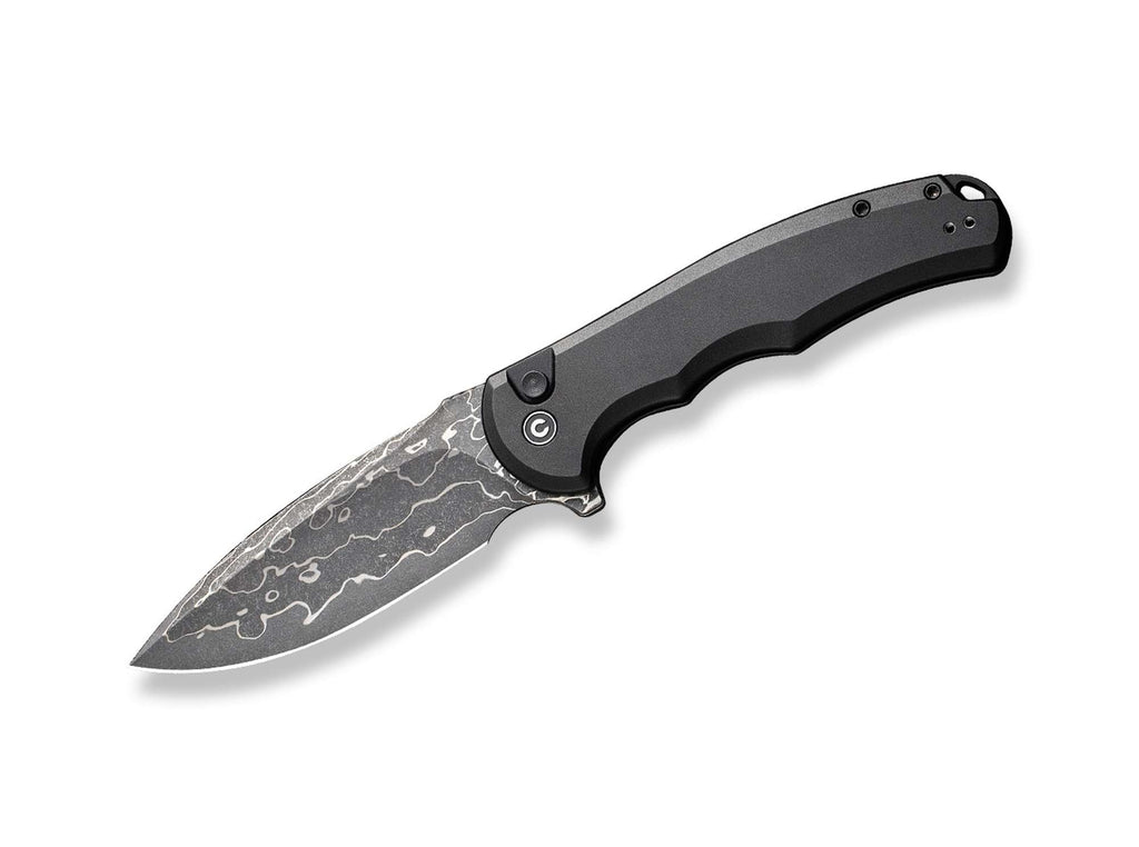 Σουγιάς CIVIVI Button Lock Praxis Aluminum Black Damascus | www.lightgear.gr