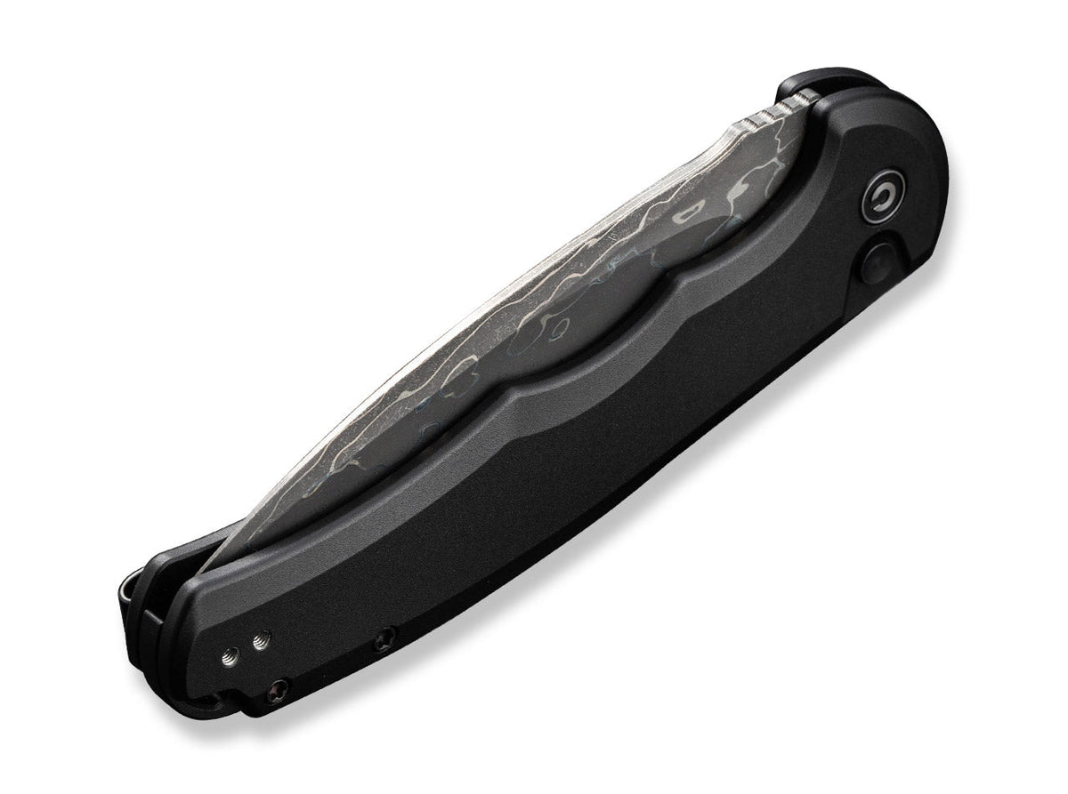 Σουγιάς CIVIVI Button Lock Praxis Aluminum Black Damascus | www.lightgear.gr