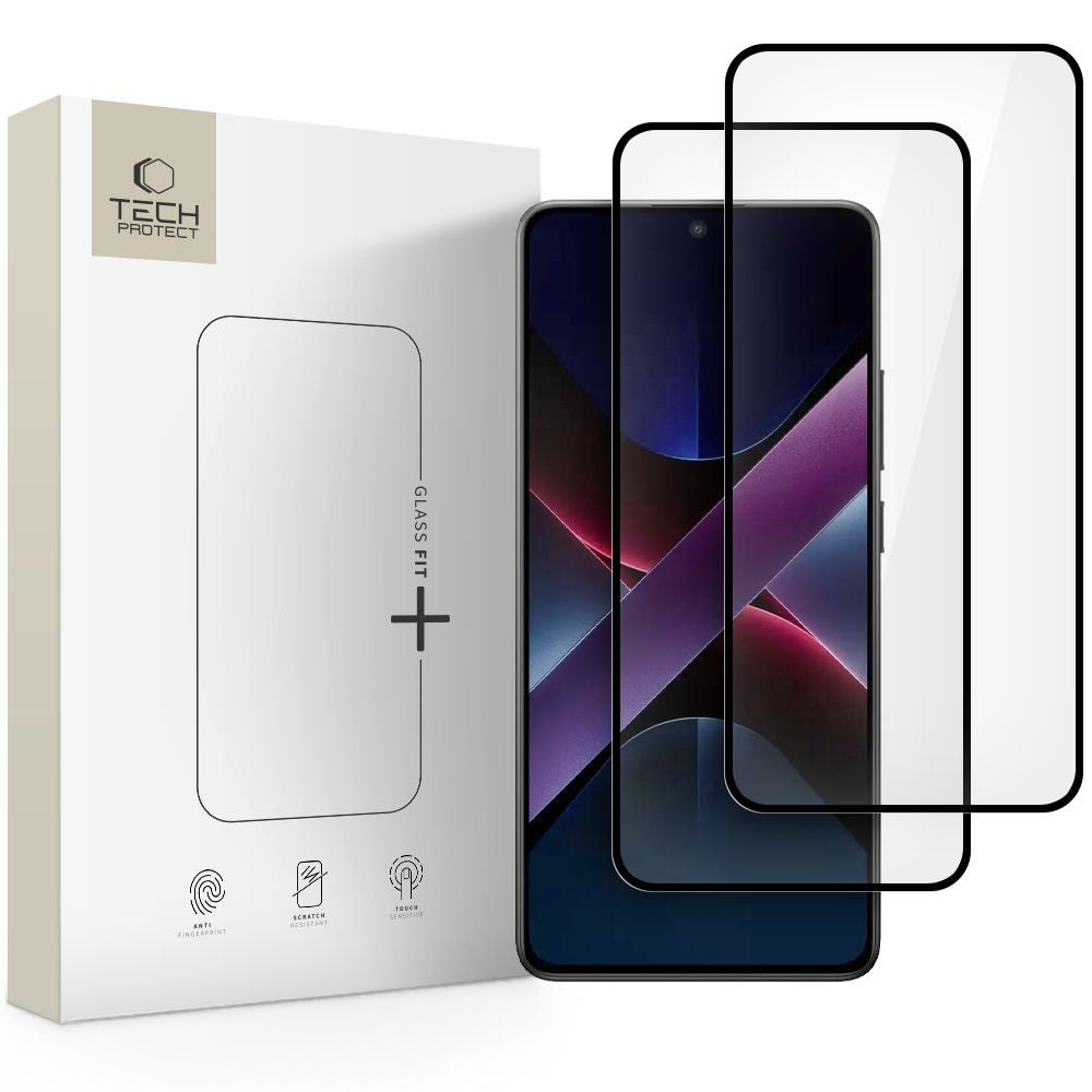 Tempered Glass Tech-Protect Glass Fit+ για Xiaomi Poco X7 5G Μαύρο 2τεμ | www.lightgear.gr