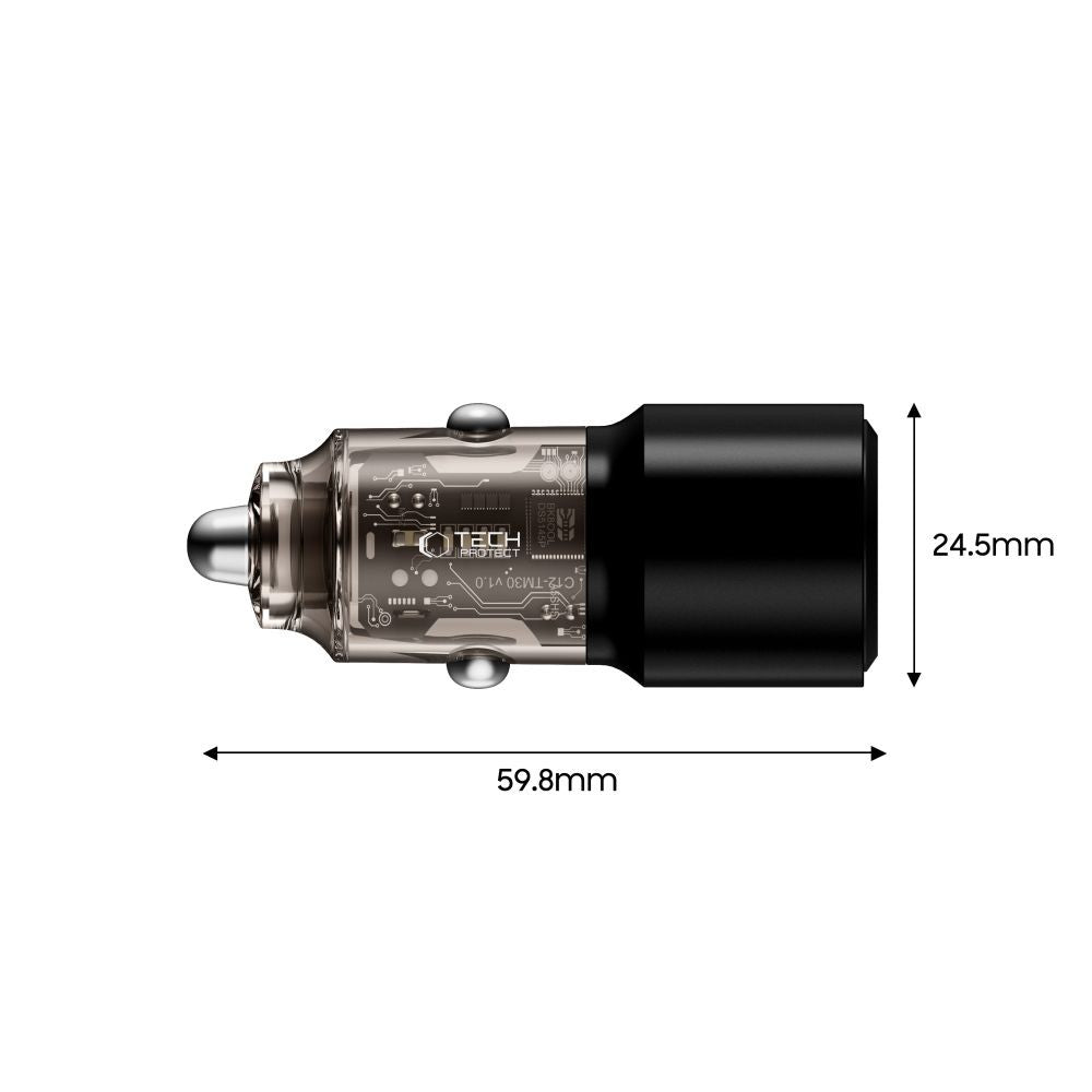 Φορτιστής Αυτοκινήτου CC03 2-Port PD100W Μαύρο | www.lightgear.gr