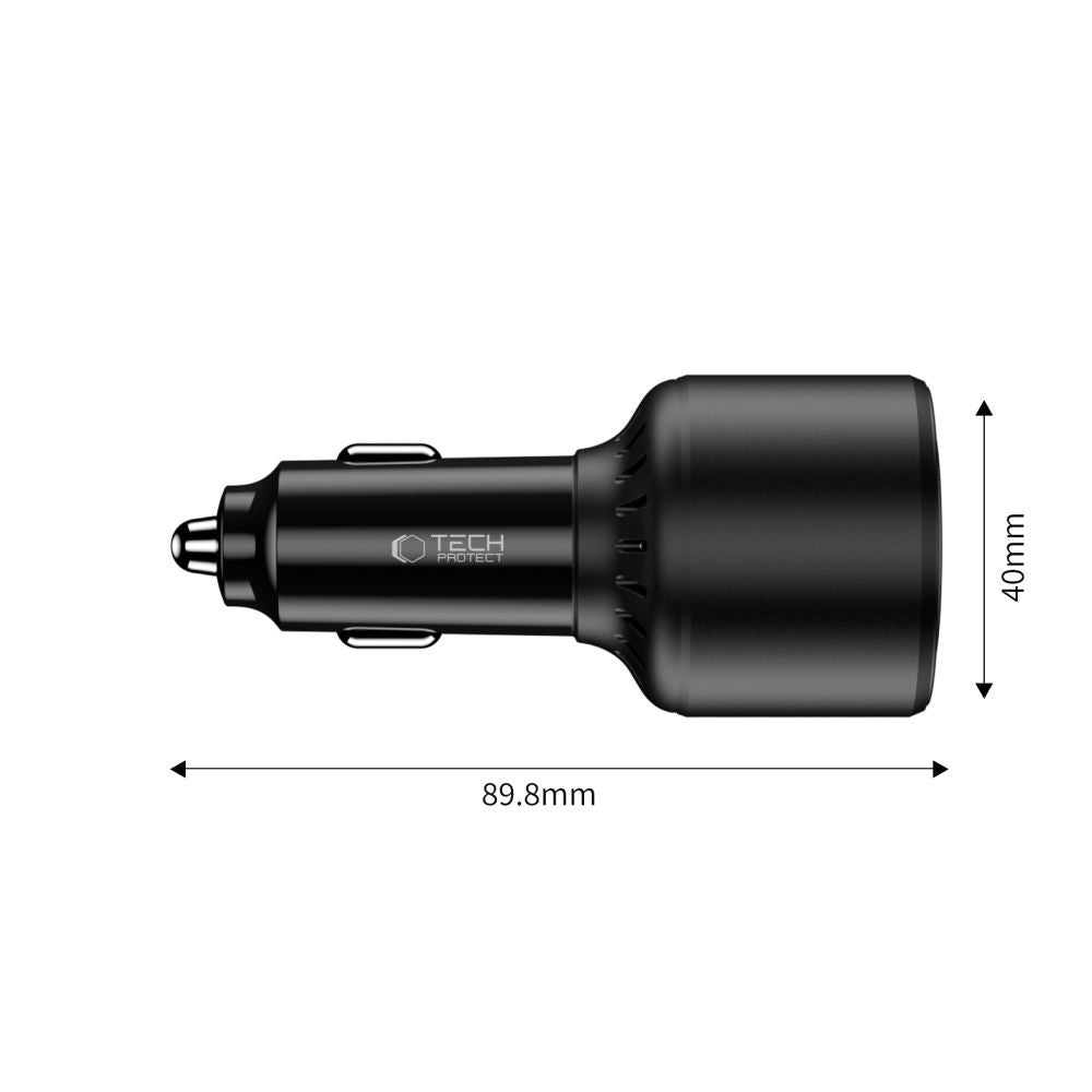 Φορτιστής Αυτοκινήτου CC04 3-Port PD175W Μαύρο | www.lightgear.gr