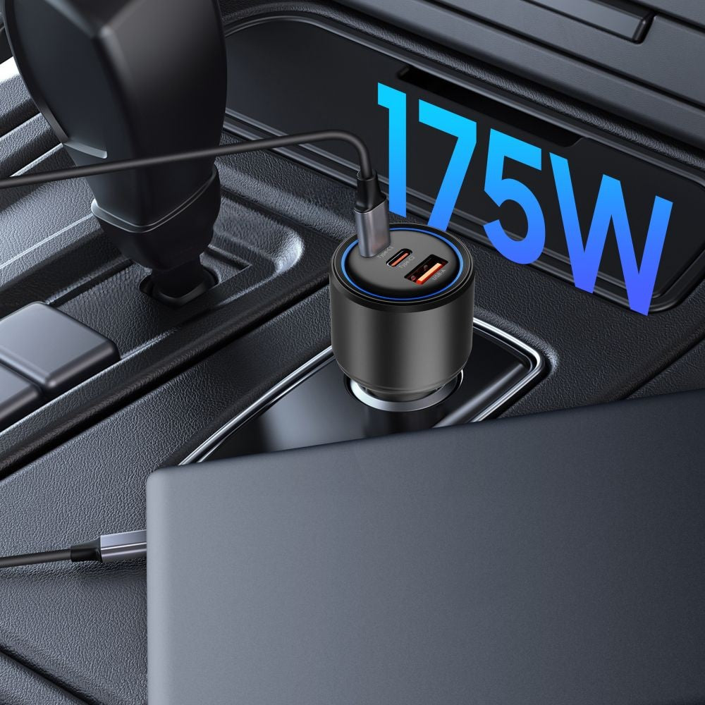 Φορτιστής Αυτοκινήτου CC04 3-Port PD175W Μαύρο | www.lightgear.gr