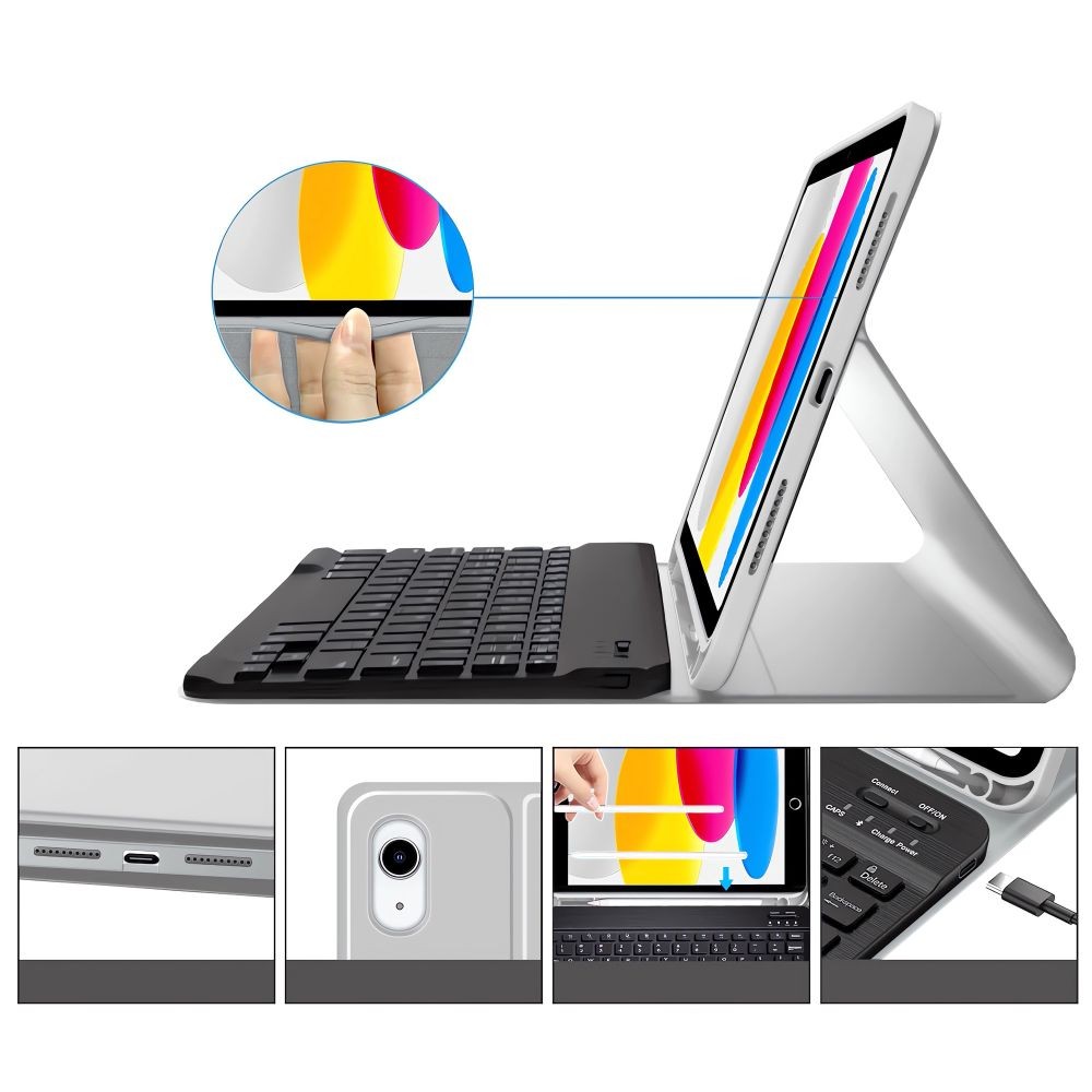 SC Pen + Keyboard Θήκη Tech-Protect για iPad 10.9" 2022 (10th Gen) / 11" 2025 (11th Gen) Γκρι | www.lightgear.gr