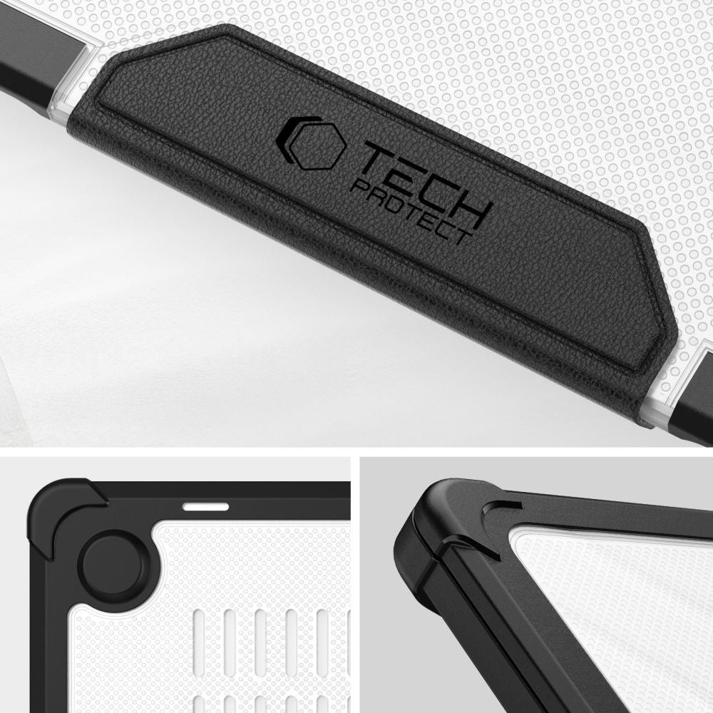 Θήκη Tech-Protect SmartShell Pro για MacBook Air 13" 2023-2025 M2 / M3 / M4 Διάφανη και Μαύρη | www.lightgear.gr