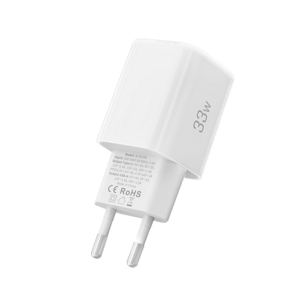 Επιτοίχιος Φορτιστής Tech-Protect NCM33W 2-Port PD33W/QC3.0 Λευκό | www.lightgear.gr