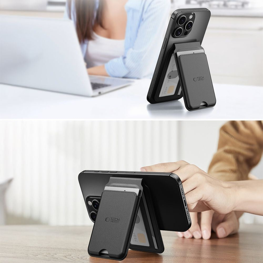 MagWallet Stand MagSafe Universal Θήκη Tech-Protect Μαύρο | www.lightgear.gr