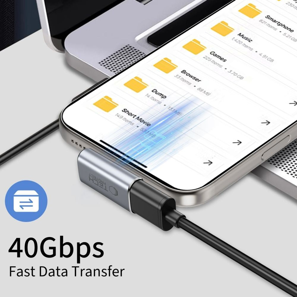 Ultraboost AA03 USB-C Angled Adapter Tech-Protect Γκρι | www.lightgear.gr
