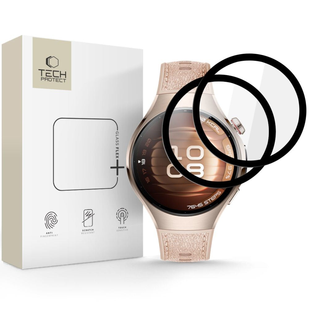 Glass Flex+ Hybrid Glass Tech-Protect για Huawei Watch 5 46mm Μαύρο 2τεμ | www.lightgear.gr