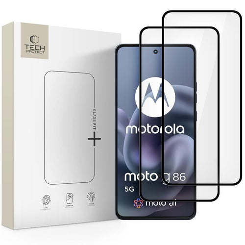 Tempered Glass Tech-Protect Glass Fit+ για Motorola Moto G86 5G / G86 5G Power Μαύρο 2τεμ | www.lightgear.gr