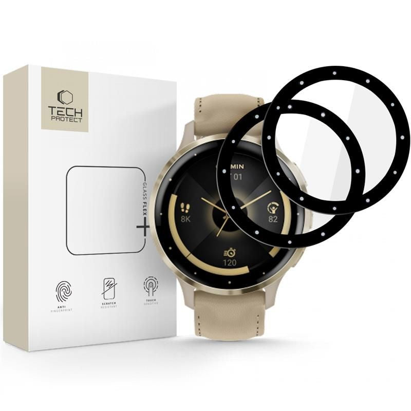 Hybrid Glass Flex+ Tech-Protect για Garmin Venu 3S Μαύρο 2τεμ | www.lightgear.gr