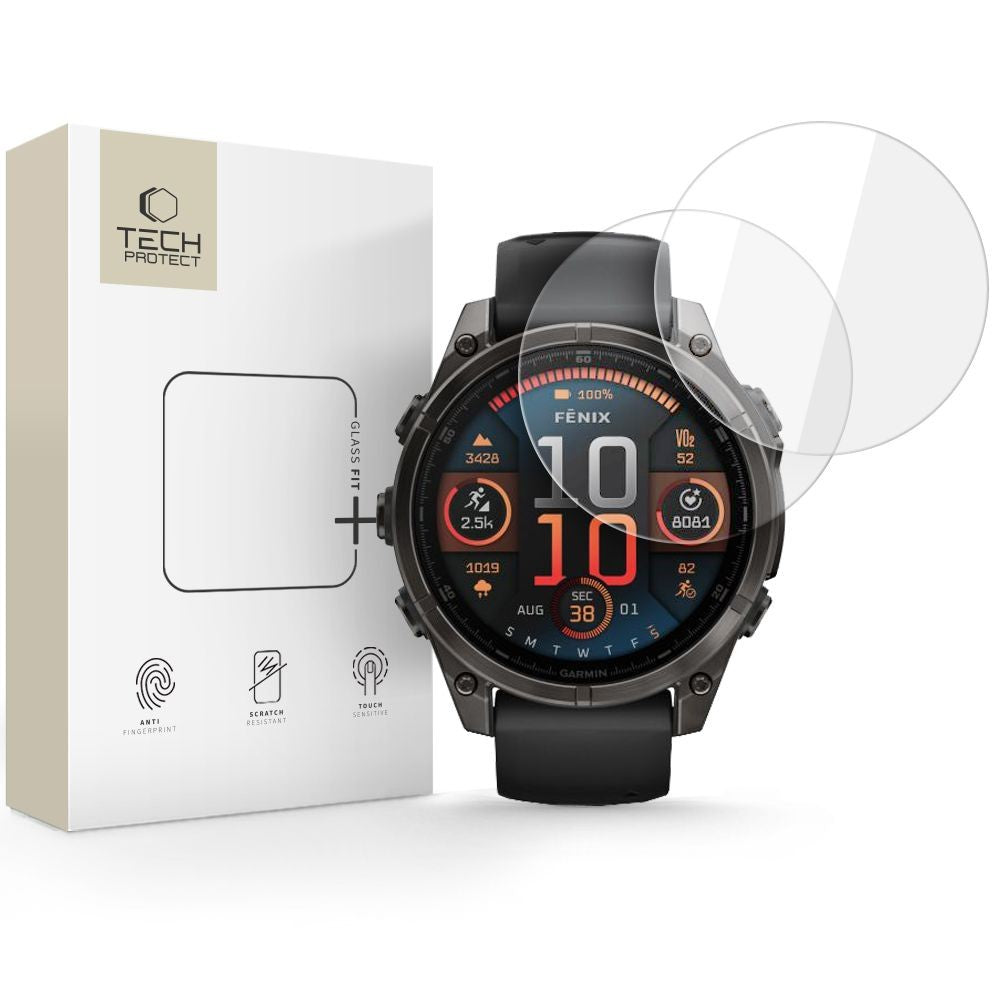 Tempered Glass Tech-Protect Glass Fit+ για Garmin Fenix 8 47mm Clear 2τεμ | www.lightgear.gr
